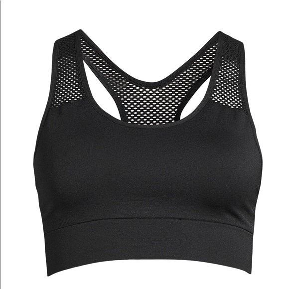 Avia Womens Seamless Sports Bra Size Small 4-6 Minimum Support Pads Black New - Picture 1 of 6